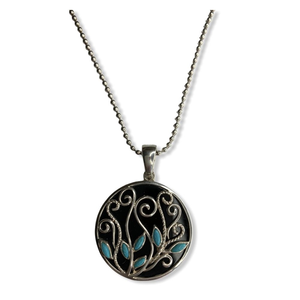 Whitney Kelly Sterling 925 Onyx Pendant Necklace